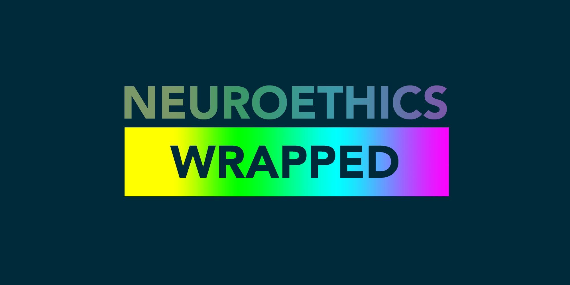 Neuroethics wrapped rainbow background