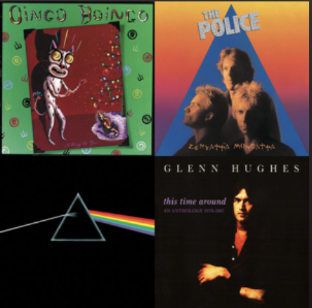 Four album covers from song selection; Credit: Spotify